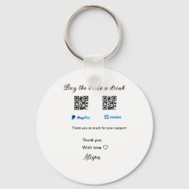 買お酒の寄付QR Venmo PayPal キーホルダー