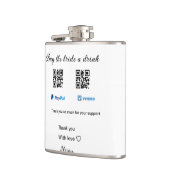 買お酒の寄付QR Venmo PayPal フラスク (左)