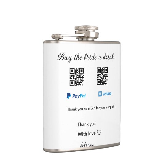 買お酒の寄付QR Venmo PayPal フラスク (右)