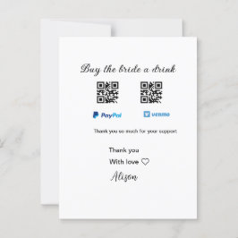 買お酒の寄付QR Venmo PayPal ポストカード