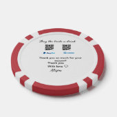 買お酒の寄付QR Venmo PayPal ポーカーチップ (シングル)