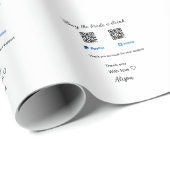 買お酒の寄付QR Venmo PayPal ラッピングペーパー (ロールコーナー)