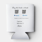買お酒の寄付QR Venmo PayPal 缶クーラー (裏面)