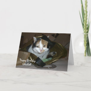 買パーソナライズされたい物バッグ誕生日のCalico猫 カード