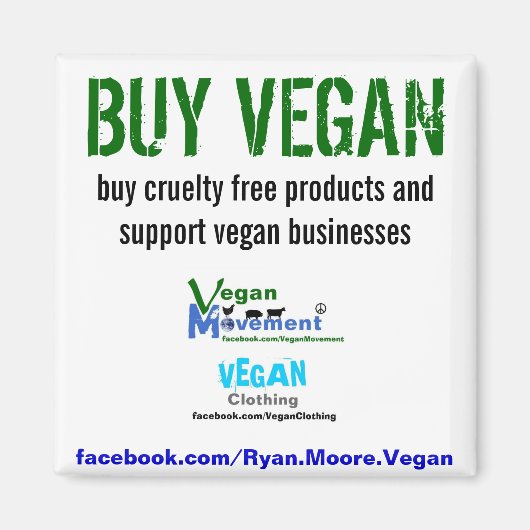 買ビーガン マグネット (正面)