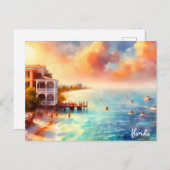 買ビーチ旅行ヴィンテージ鍵フロリダポストカード ポストカード (正面/裏面)