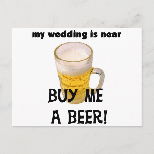 買ビールバチュラーパーティTシャツとギフト ポストカード (正面)