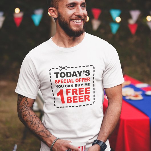 買ビール飲みおもしろい中 Tシャツ