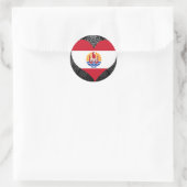 買フランスのポリネシア国旗 ラウンドシール (バッグ)