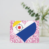 買ボネア国旗 ポストカード (スタンド正面)