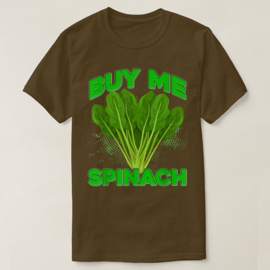 買メスホウレンソウ植物ビーガンベジタリアンホウレンソウ Tシャツ (デザイン正面)