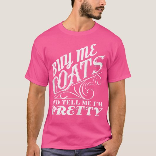 買ヤギだと言えかわいらしる Tシャツ (正面)
