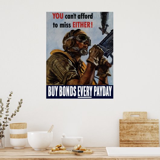 買債券の支払い日 – -第2次世界大戦ポスター ポスター (キッチン)