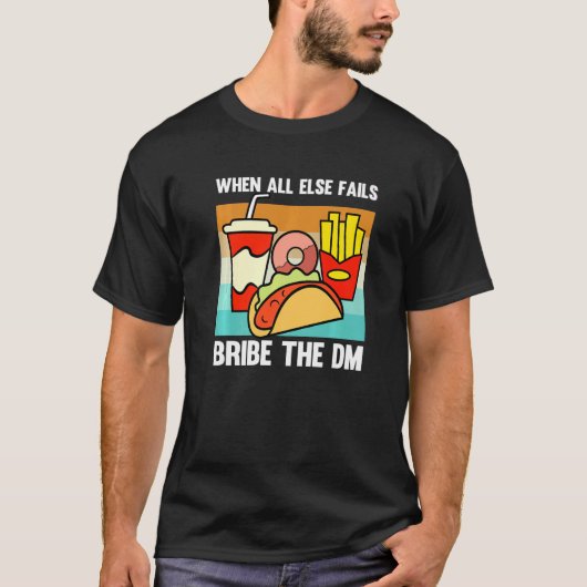 買収DMレトロ卓上ゲームTTRPG Roleplayi Tシャツ (正面)