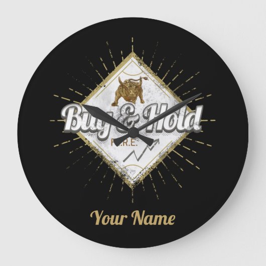 買売り場のトレーダー買が、下り投資家を押し上げる ラージ壁時計 (正面)