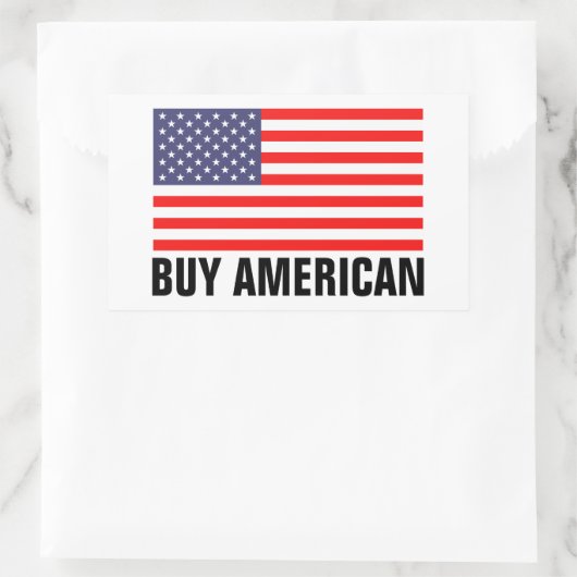 買州付きアメリカ統一されたのシール 長方形シール (バッグ)
