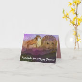 買戻しの過ぎ越しの祝いカードの夜明け カード (黄色い花)