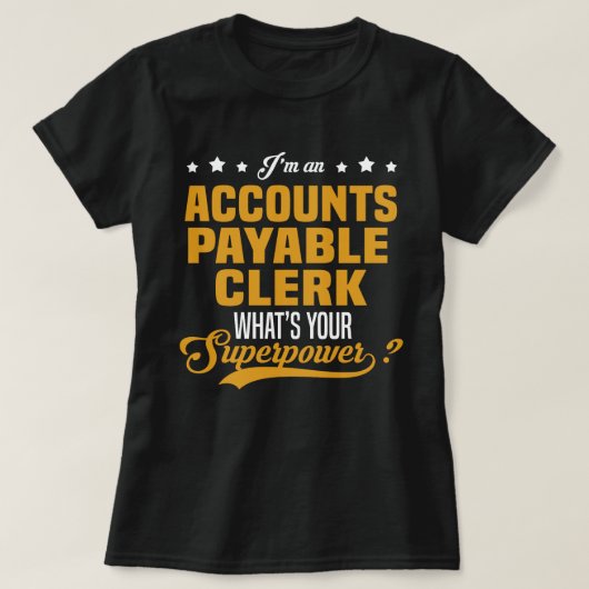 買掛金担当者 Tシャツ (デザイン正面)