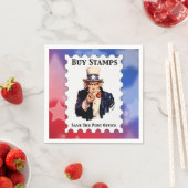 買救社に切手を貼る スタンダードカクテルナプキン (インサイチュ)