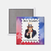 買救社に切手を貼る マグネット (正面/裏面)