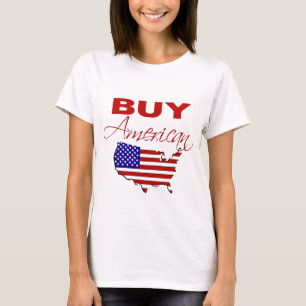 買物のアメリカ人のTシャツ Tシャツ