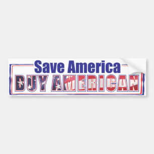 買物のアメリカ人2 バンパーステッカー