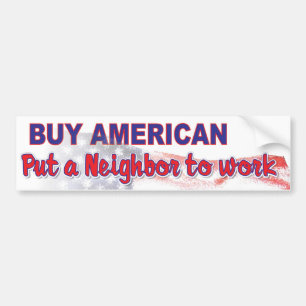 買物のアメリカ人3 バンパーステッカー