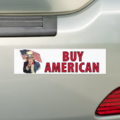 買物のアメリカ人 バンパーステッカー (車上)