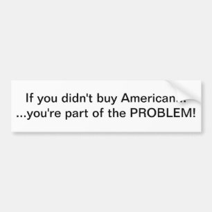 買物のアメリカ人 バンパーステッカー