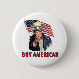 買物のアメリカ人 缶バッジ