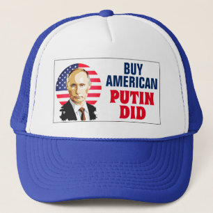 "買物のアメリカ人。 Putinは米国旗と" キャップ