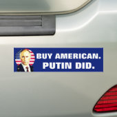 "買物のアメリカ人。 Putinは米国旗と" バンパーステッカー (車上)