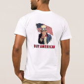 買物のアメリカ人 Tシャツ (裏面)