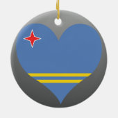 買物のアルバの旗 セラミックオーナメント (裏面)