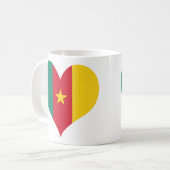 買物のカメルーンの旗 コーヒーマグカップ (正面左)