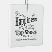 買物のタップの靴は先生または学生の正方形を踊ります セラミックオーナメント (右)
