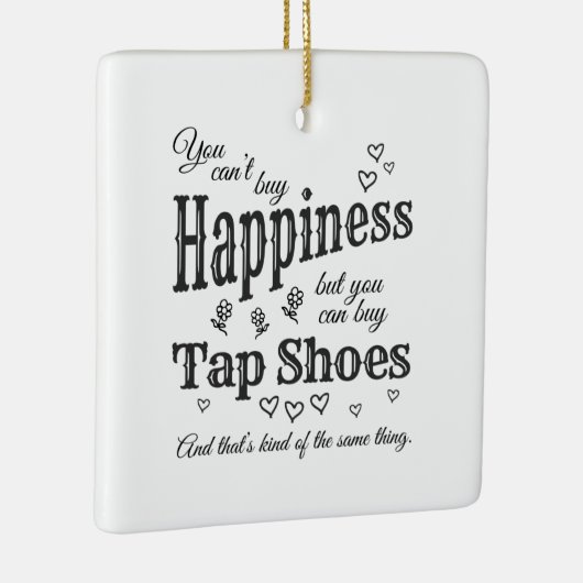 買物のタップの靴は先生または学生の正方形を踊ります セラミックオーナメント (右)