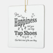 買物のタップの靴は先生または学生の正方形を踊ります セラミックオーナメント (左)