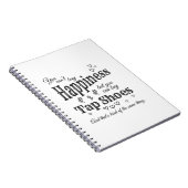 買物のタップの靴は先生または学生の正方形を踊ります ノートブック (右側)