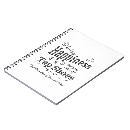 買物のタップの靴は先生または学生の正方形を踊ります ノートブック (左側)