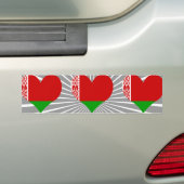 買物のベルラーシの旗 バンパーステッカー (車上)