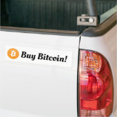 買物のBitcoinのバンパーステッカー バンパーステッカー (トラック上)