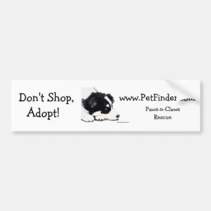 買物をしないで下さい、採用しないで下さい! 、www.PetFinder.com バンパーステッカー