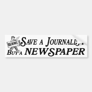 買物新聞はジャーナリストのバンパーステッカーを救います バンパーステッカー