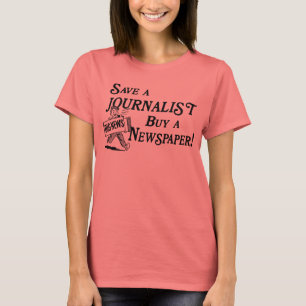買物新聞はジャーナリストの女性信号器のティーを救います Tシャツ