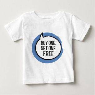 "買物1、1の自由な"は幼児Tシャツを得ます ベビーTシャツ