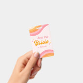 買花嫁はGroovyピンク&オレンジ バッジ (手持ち)