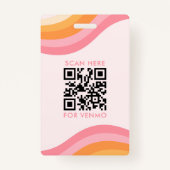 買花嫁はGroovyピンク&オレンジ バッジ (裏面)