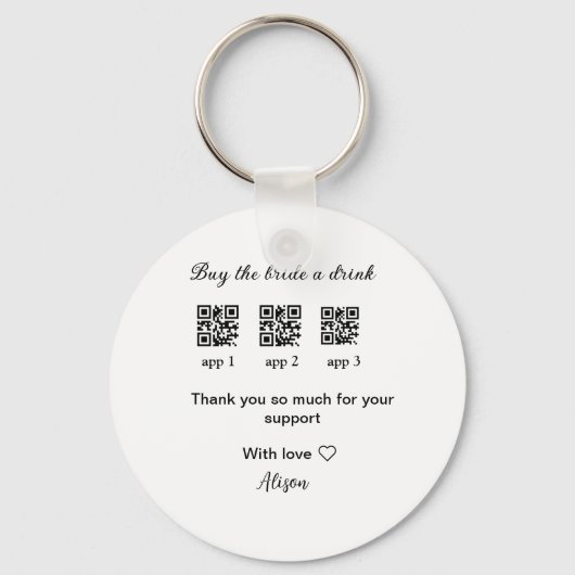 買花嫁はQRコードを感謝してい招待 キーホルダー (正面)