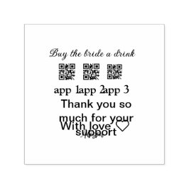 買花嫁はQRコードを感謝してい招待 セルフインキングスタンプ